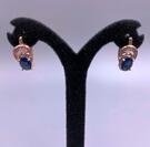 Серьги женские "Сапфировая ночь"