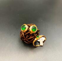 Комплект "Изумрудный дождь" (Серьги + кольцо)